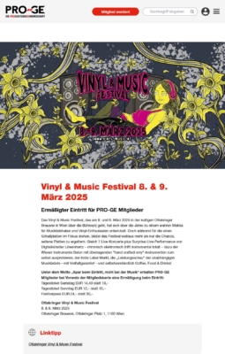 Ermäßigter Eintritt für PRO-GE Mitglieder Ermäßigter Eintritt für PRO-GE Mitglieder