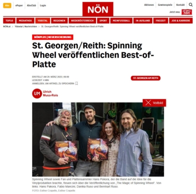 Spinning Wheel veröffentlichen Best-of-Platte | NÖN 29-03-2025 | bb Spinning Wheel veröffentlichen Best-of-Platte | NÖN 29-03-2025