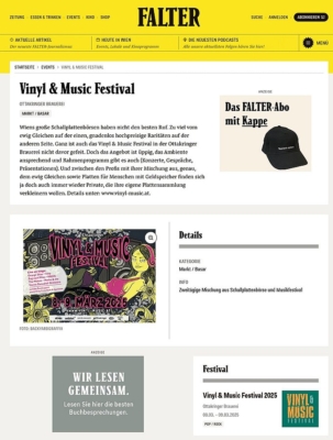 Vinyl & Music Festival | Falter Vinyl & Music Festival | Falter